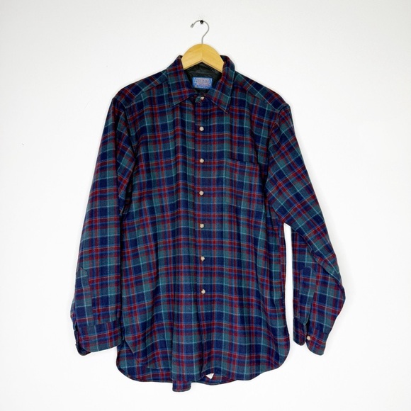 Pendleton Men’s Long Sleeve Button-Up Shirt Wool – Size Large - Picture 1 of 5